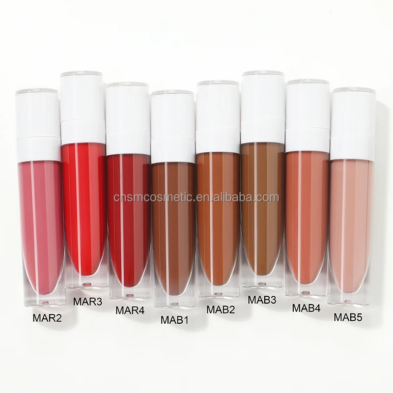 A4 Vegan lipsticks logo customize brand matte makeup lipstick matte liquid lipstick vendors