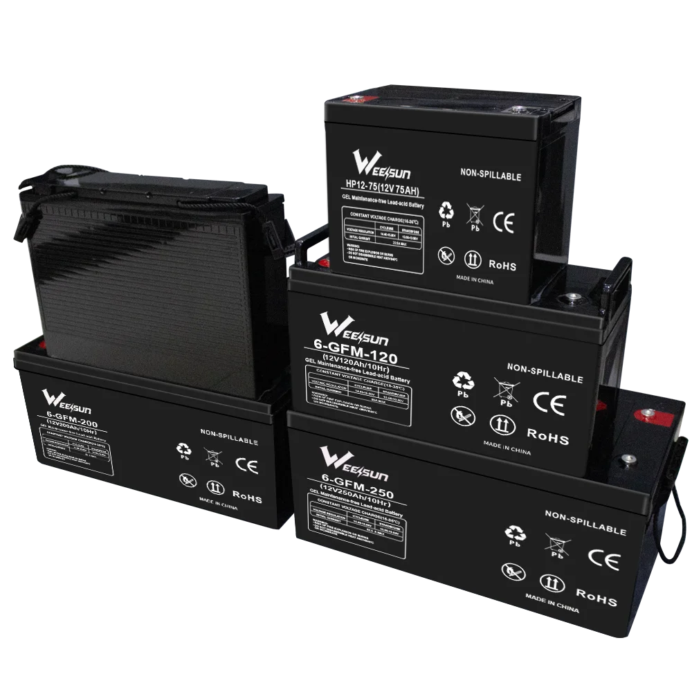 Factory original deep cycle gel inverter solaire  batteries 12v100ah 12v 200ah 12v250ah solar gel energy storage battery