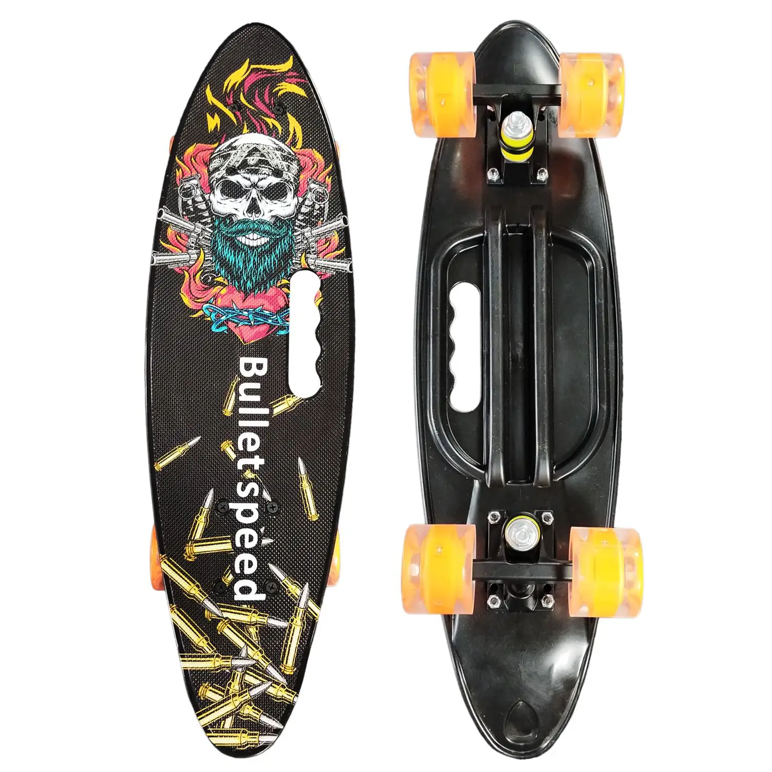 New design pp deck customize complete 24 inch mini plastic twist skateboard with 4 wheels