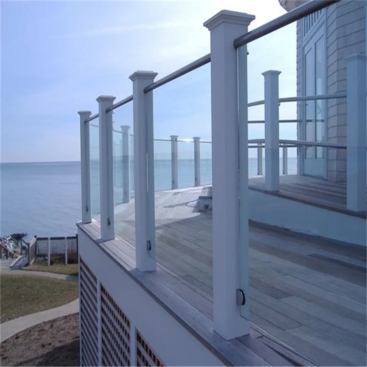  Save Cost Handrail Balcony Glass Railing Systems Manufacturer Post 316 Stainless Steel Hot Sale