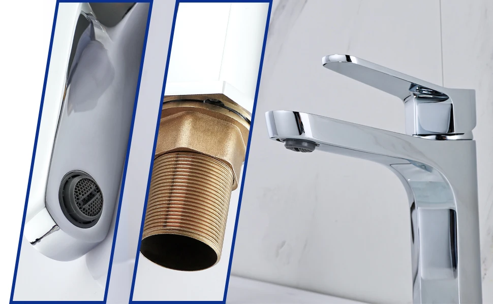 YUNDOOM OEM Torneira Kran Griferia Banheiro Chrome Deck Mounted Angle Cock Bathroom Tap Accessories Grifo Robinet Basin Faucet