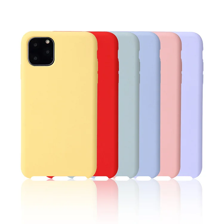 2021 High Quality Silicone Phone Case For iphone 13 12 Pro Max Three Edge Shockproof Back Cover