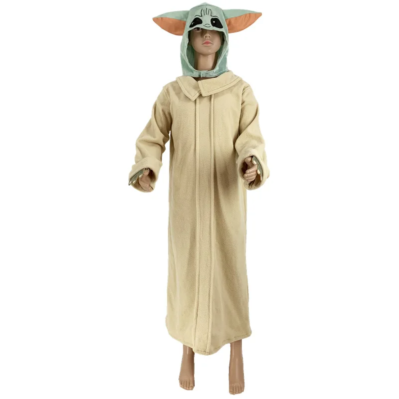 Mandalorian Baby Yoda Halloween Costume Unisex Alien Cosplay Set for Adults and Children Stage Show Perfect