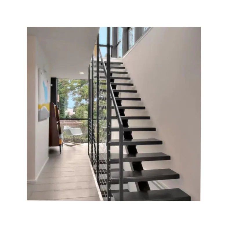 Steel Structure Hot Galvanized Iron Steel Structure Stairs With Checkered Plate Step