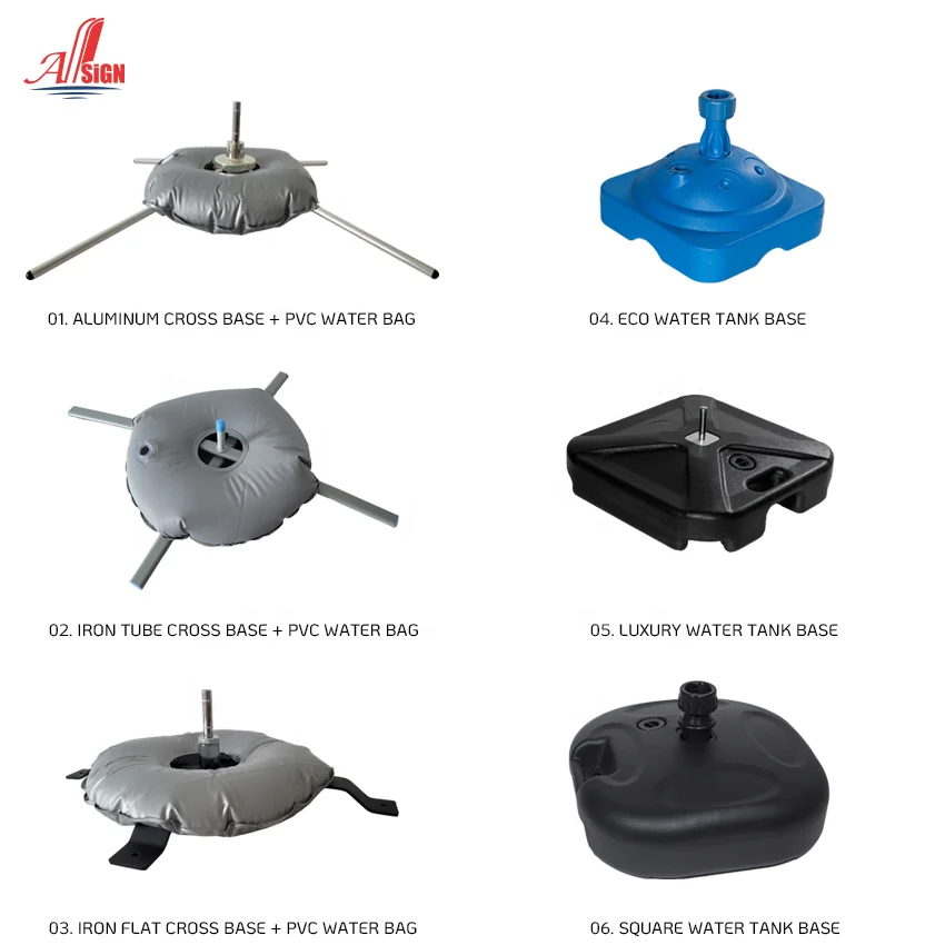 3.3M 4.3M Rectangular Flag Poles Cross Base with Water Bag Wind Flyer Banner for Sport Game