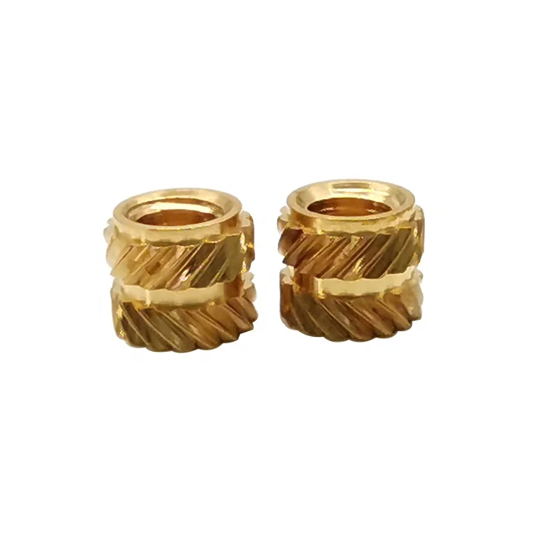 China Manufacturer M2 M3 M4 M5 M6 M8 Brass Threaded Insert Nut Knurled Inserts Nut