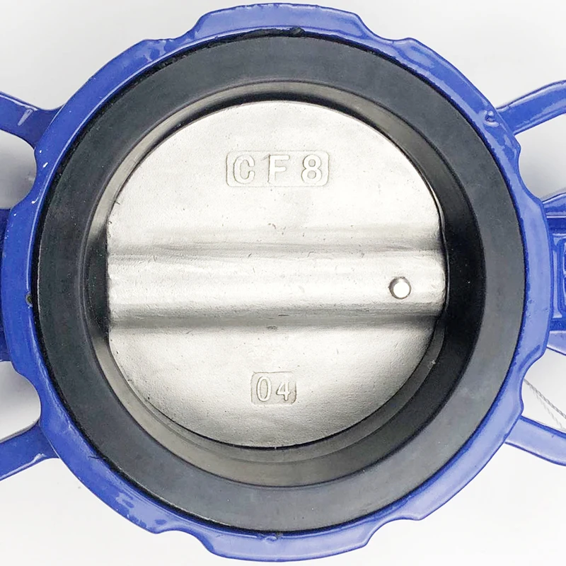 Вафельный чугунный Шестеренчатый Клапан-Бабочка