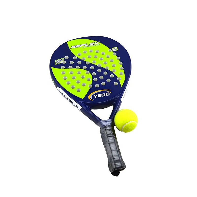 YEDO  China factory OEM Diamond/Teardrop/Round  shape beach padel paddle racket for entertainment and sport