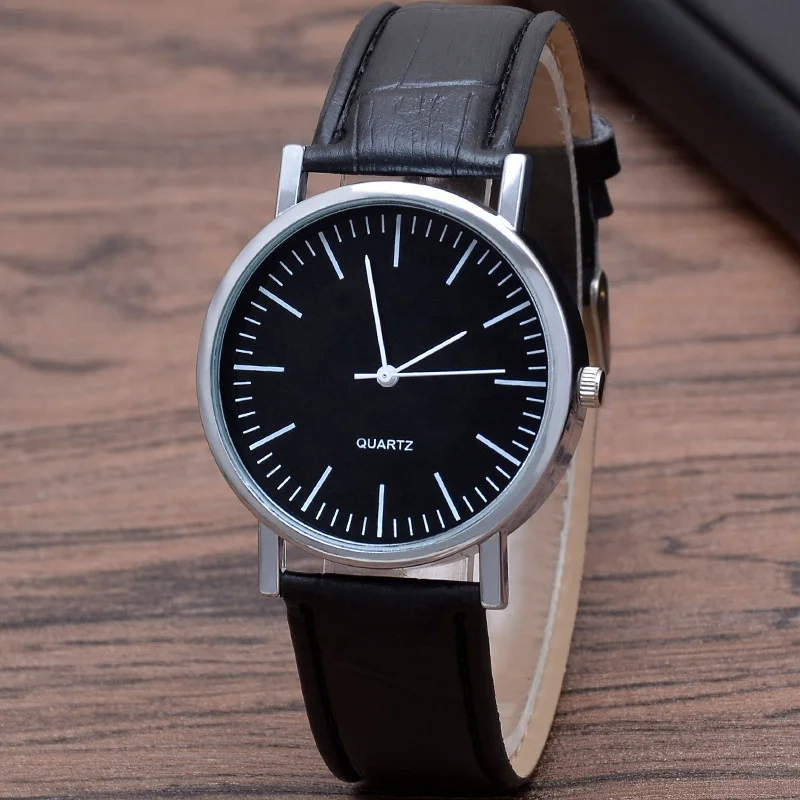 Custom Sport Blu-ray Glass Strap Leather Bands Mens Hand Wrist Automatic Quartz Watch for Men Gift