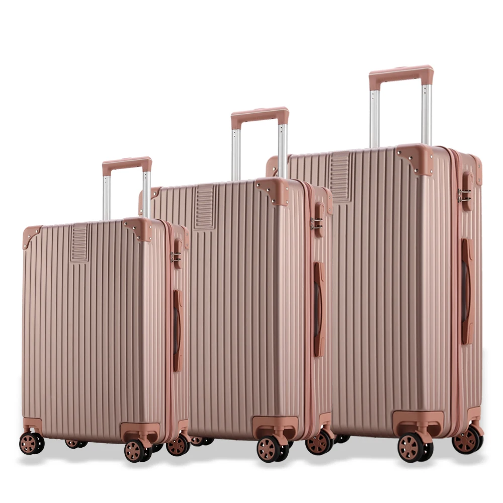 Custom 3 Pcs Set Wheels Decent Trolley Bags Luggage Manufacturer Unique Travel Luggage Sets