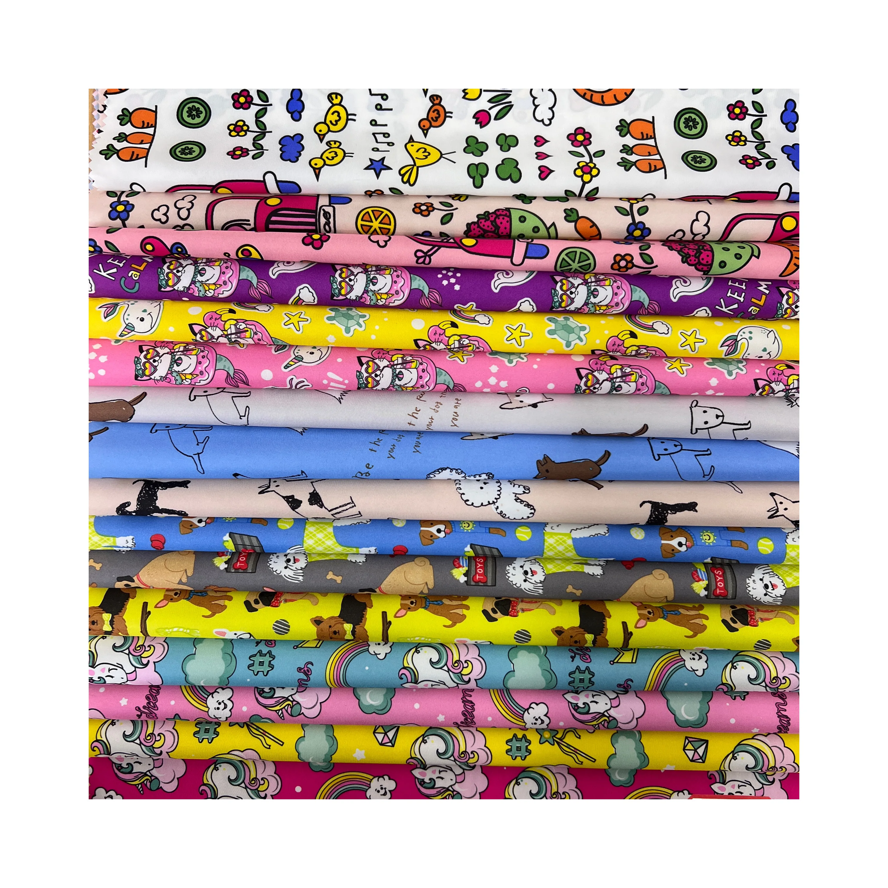 100% Polyester 210T taffeta fabric taffeta Digital Printed Fabric cartoon digital printed fabric for kids lining