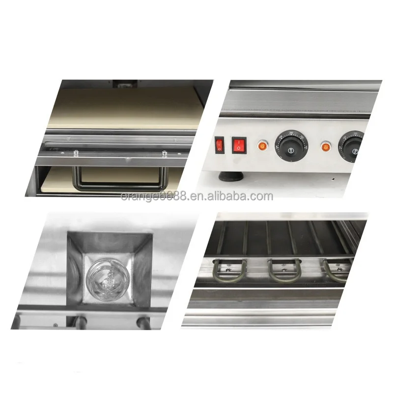 220V Stainless Steel Electric Pizza Oven Cake Roasted Chicken Pizza Cooker Commercial Use Kitchen Baking Machine Food Processor