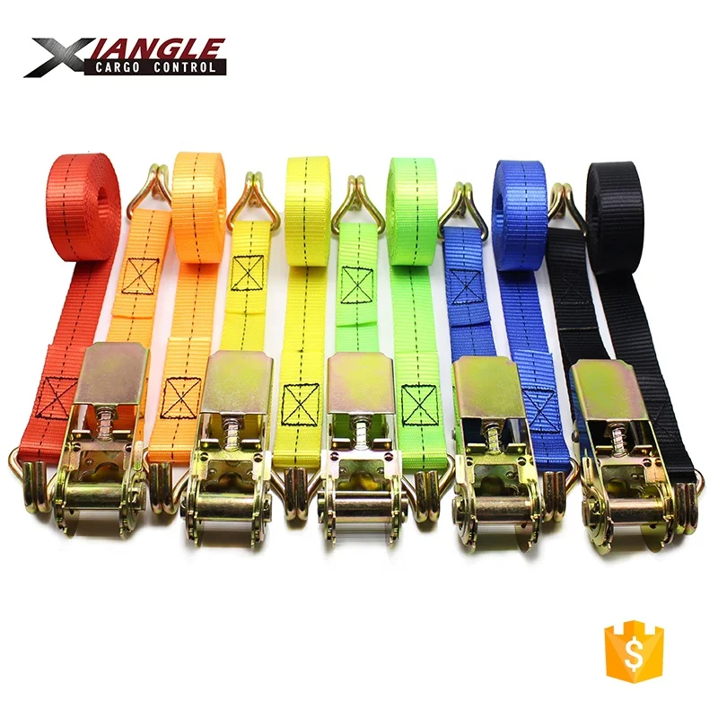 25 мм x 6 м, зажимные ремни с храповым механизмом и J-образными крючками