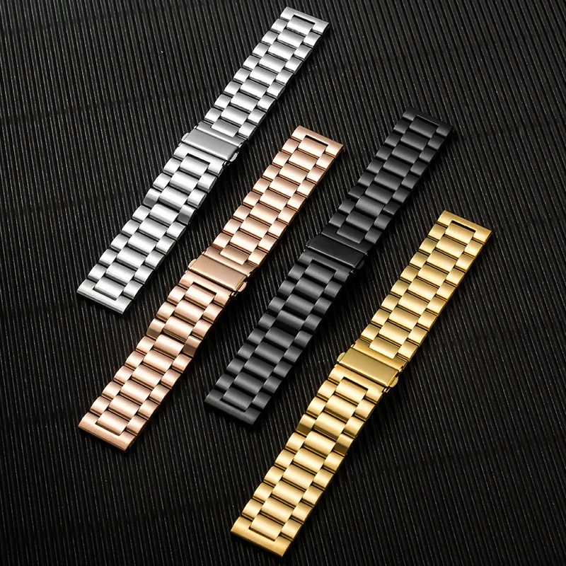 20mm 22mm Band for Samsung Galaxy Watch 3/46mm/42mm/active 2/46 Gear s3 Frontier/S2/Sport Stainless steel bracelet for Huawei GT