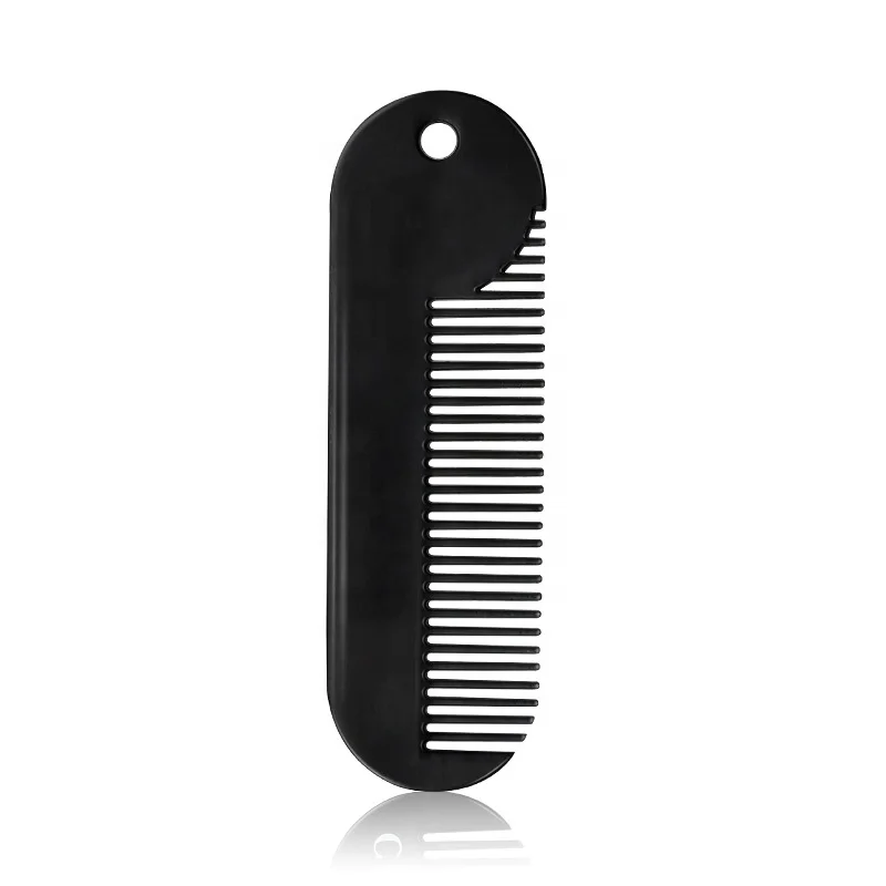 Black Mini Beard Comb For Men Plastic Pocket Combs Moustache Brush Detangling Combs Hairdressing Styling Tools Facial Care