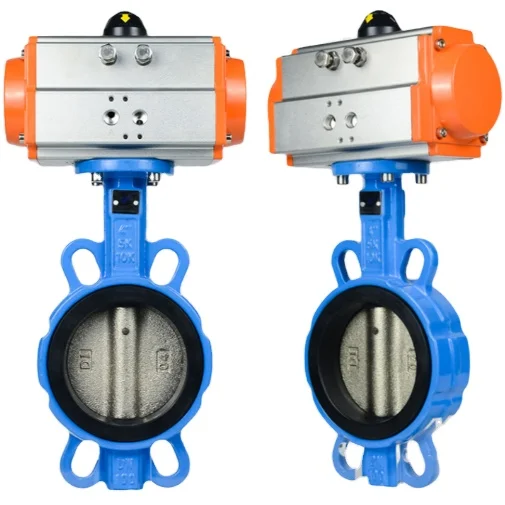 30years factory manufacture valve butterfly cast iron metal seated wafer pneumatic butterfly valve