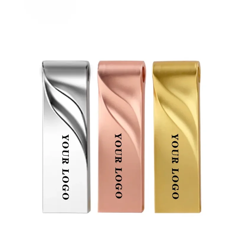 Promotional Custom 2.0 128GB 64GB Mini USB Flash Drive Metal Storage Device Key Pen Leather Crystal Music USB Memory Keychain