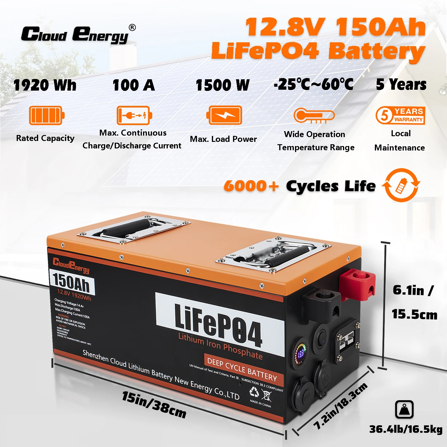 Облако энергии 12v 100ah 150ah 200ah lifepo4 Аккумуляторная Батарея литиевая для lipo4 РВ кемпинговые сотовый lethium литий-ионный многократного цикла глубокого заряда-разряда 150a 12 8 v