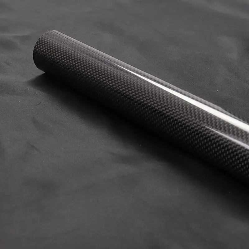 Custom Black Carbon Fiber Vinyl fibra de carbono Tubing