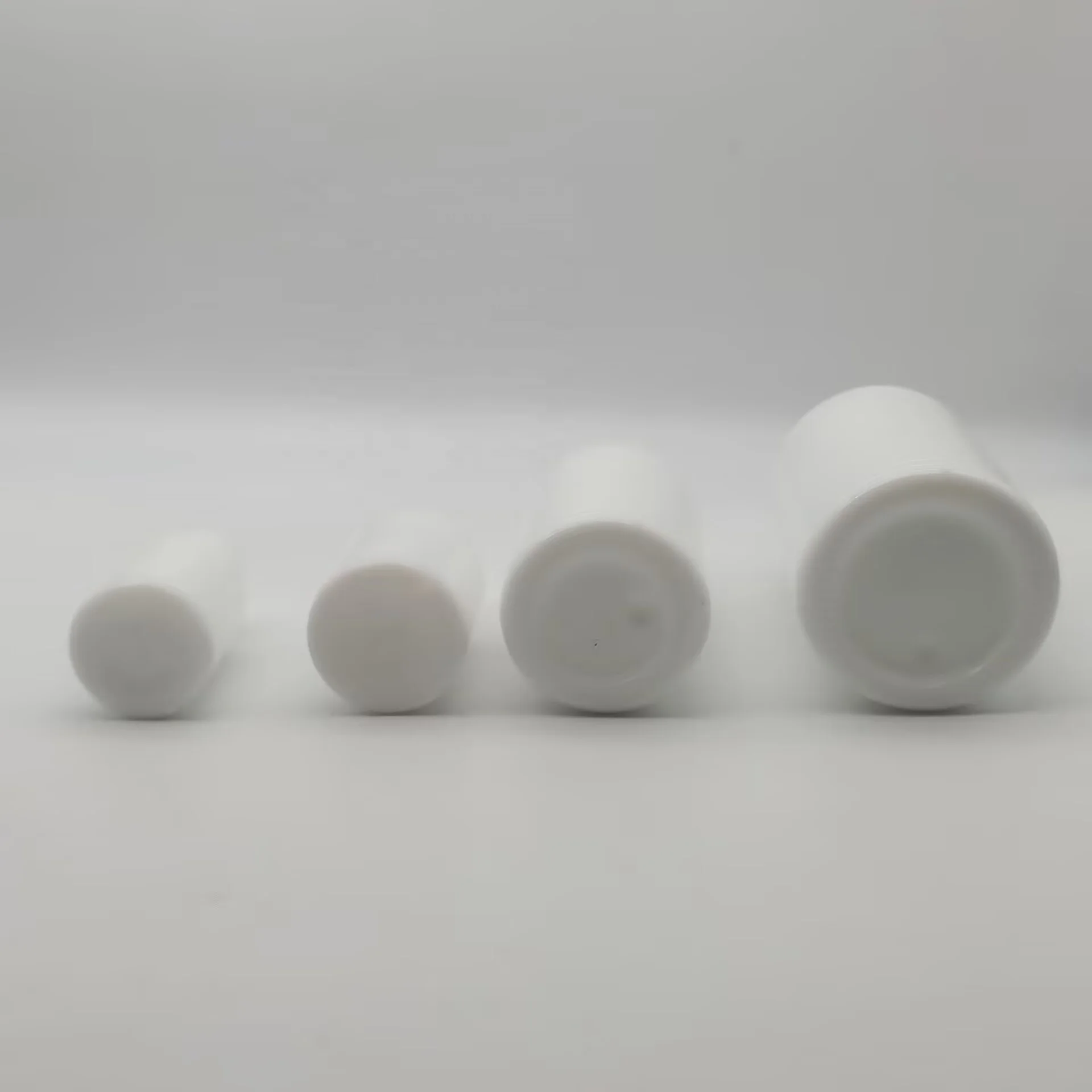 Hot Sale White Porcelain Opal Tablet Pill Bottle 5-100 ml DIN 18 mm for use with essential oils, perfume, liquids.