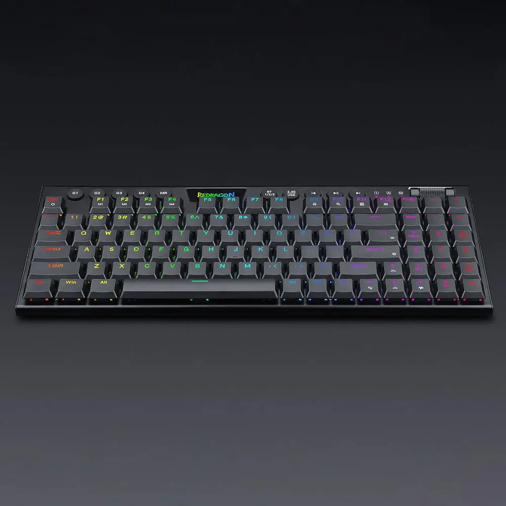 Redragon K625P-KBS Yi Pro Wireless Tri-Mode RGB Backlight Blue Switch Computer Number Mechanical Keyboard