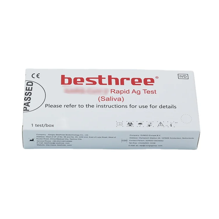 High Quality Flocked Nasopharyngeal Swab Saliva Rapid Antigen Test Kit