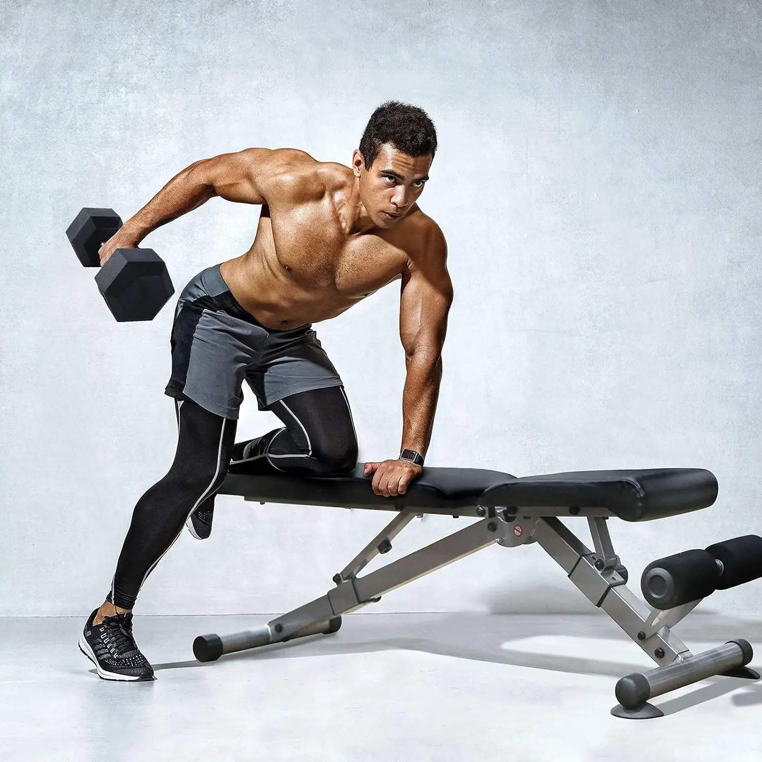 2-50kg Hex Dumbbells Set Fixed Rubber Black Fitness Weights Custom Logo Iron & Cast Iron Body Exercise for Home Use