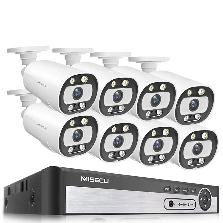 5mp cctv kit cctv camera kit 8ch nvr poe security camera system kit techage