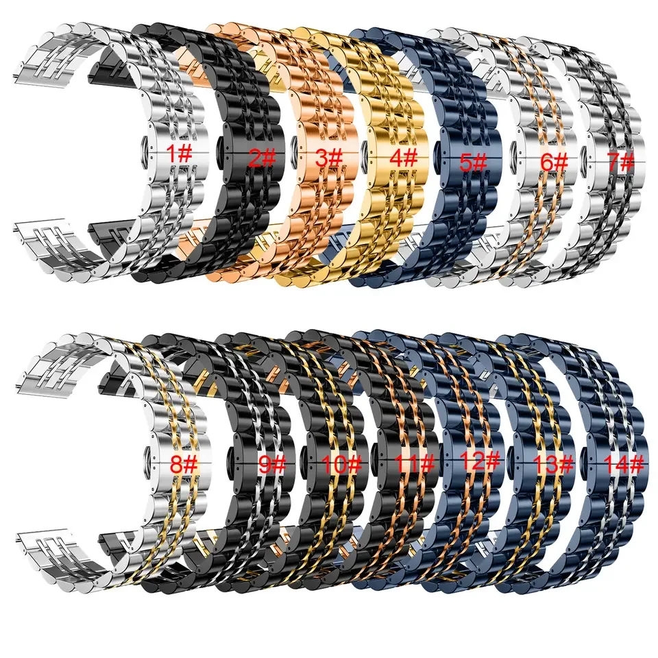 One bead release remove 20mm 22mm solid strap smart 40mm 41mm 45mm 44mmstrap three-bead stainless steel metal watch band
