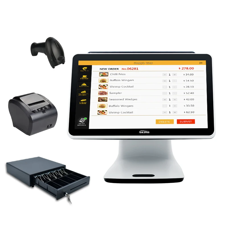 VESA Supported 15.6 Inch Detachable All in One Touch Screen POS System
