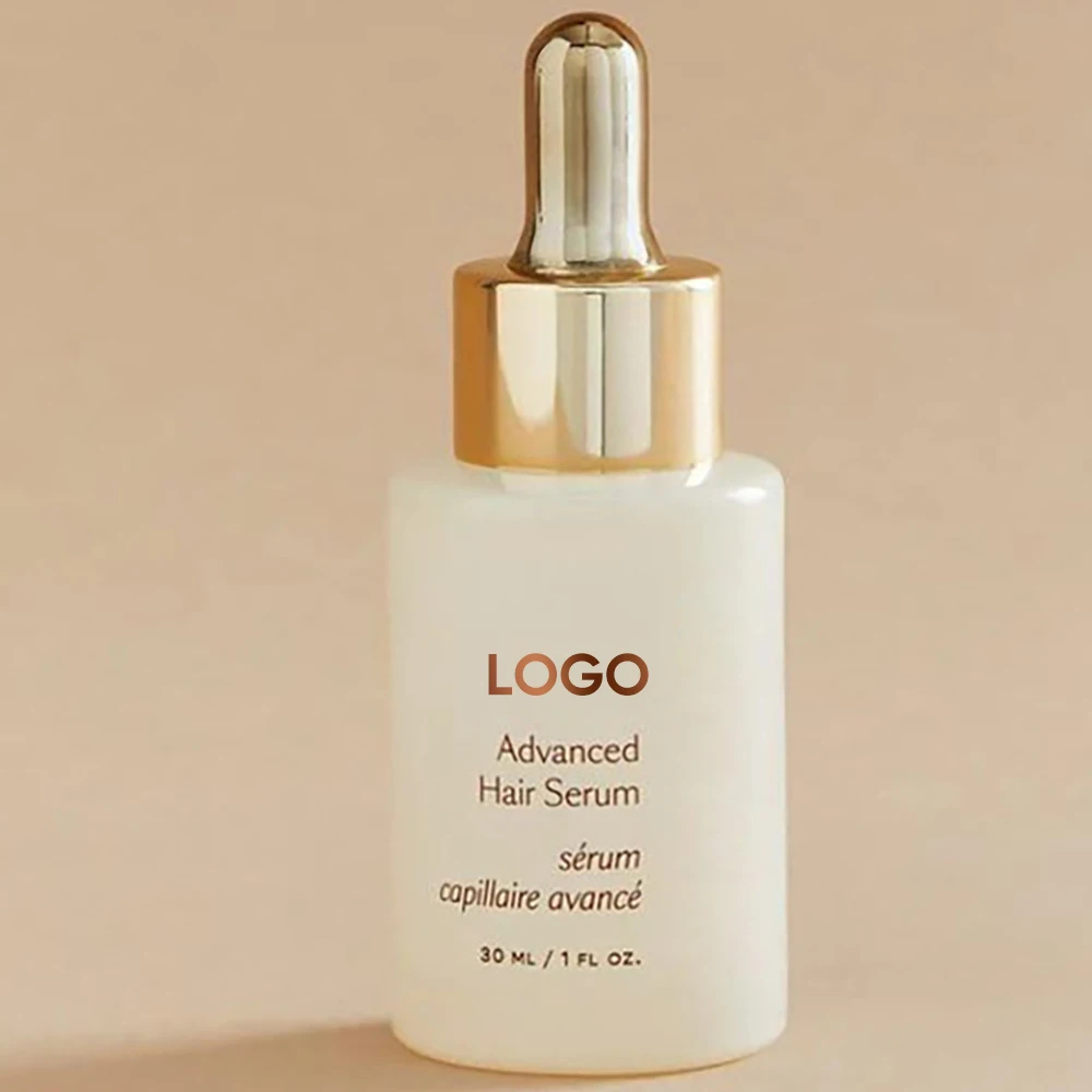 OEM ODM 50ml pink glass bottle biotin VB5 rosemary help hair growth serum oil