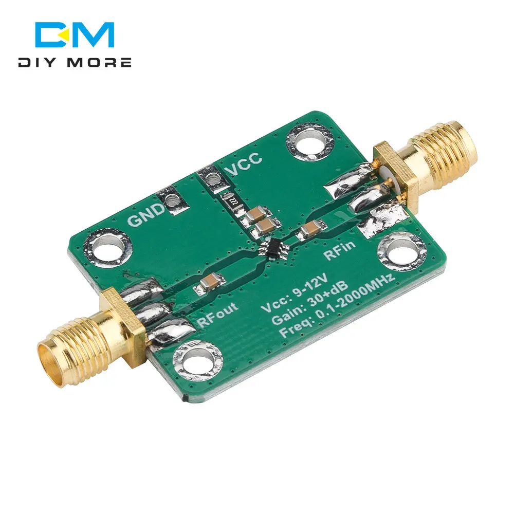 0.1-2000MHz 32dB Gain Broadband Low Noise High Frequency LNA RF Amplifier Module For FM HF VHF/UHF
