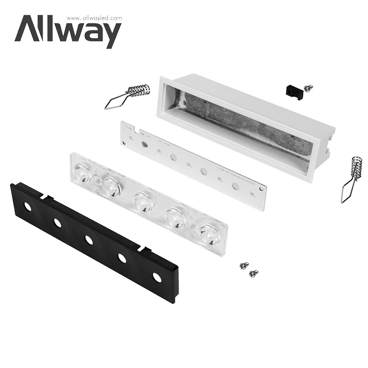 Современная высокомощная настенная шайба Allway линейный Точечный светильник светодиодный точечный решетчатый корпус