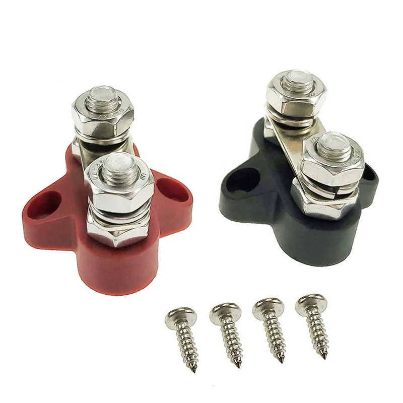 Stud M8  Negative Positive Terminal Block Stainless Steel Wire Screw Terminal  Connection link Block