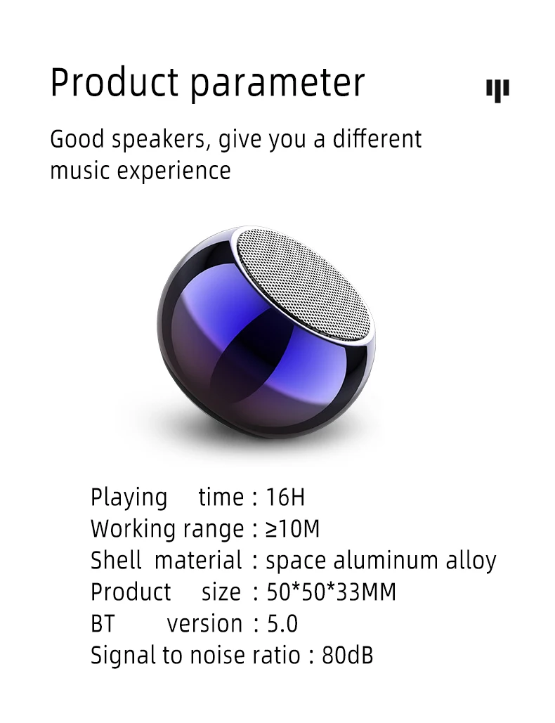 Dropshipping 2021 Tws Super Mini Multifunction Outdoor Sports Portable Round Small Steel Cannon Wireless Bt Speaker Manufacturer