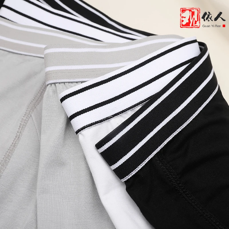 Bamboo 95% spandex 5% boxer man underwear mid-rise waist black fashion sex men pants factory in low price