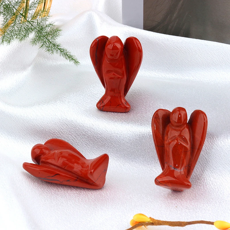 Wholesale natural 1.5 inch healing stones gemstone angel crystal angel figurines for souvenir