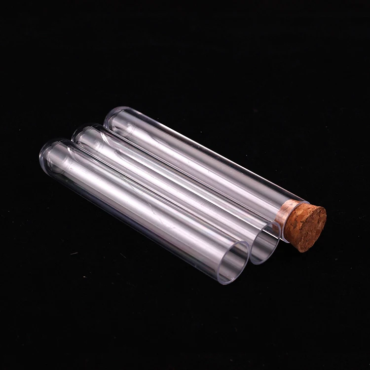 Medical 25x150mm plastic flat bottom test tube