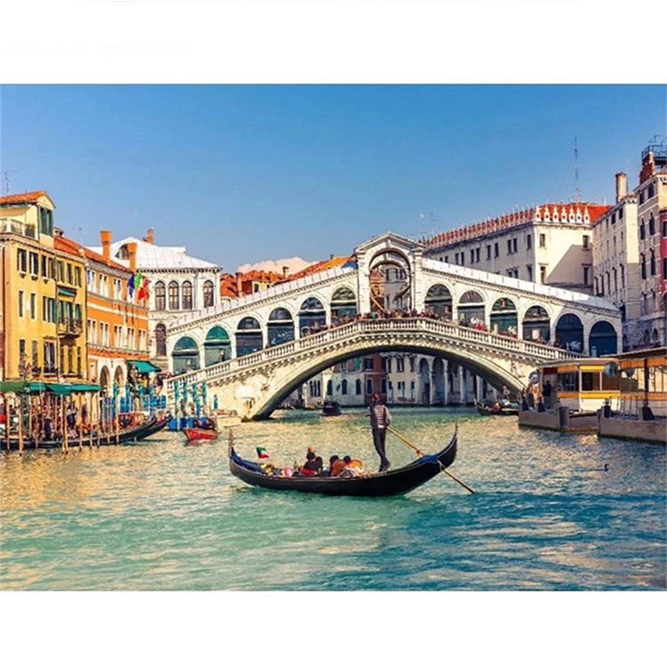 wholesale Full Square Round drill  Venice Diamond Painting landscape paintings for Wall Artwork 5D DIY diamond painting