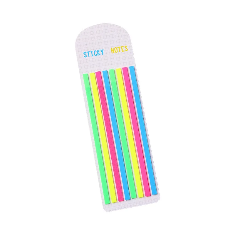 Vintage sticky note paper Morandi and Neon color ins transparent long sticky notes PET extremely fine index stickers