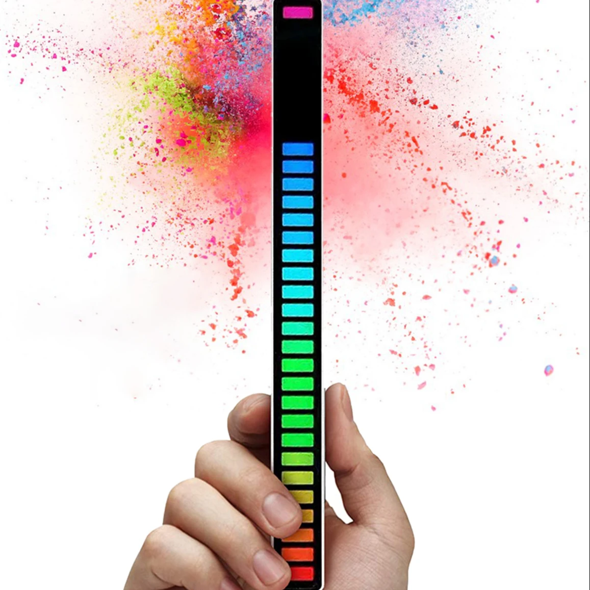 Amazon New music pillow light Voice-activated Rgb Music Led Car Atmosphere Lamp Ambient Light Sound Control Pickup Rhythm Light