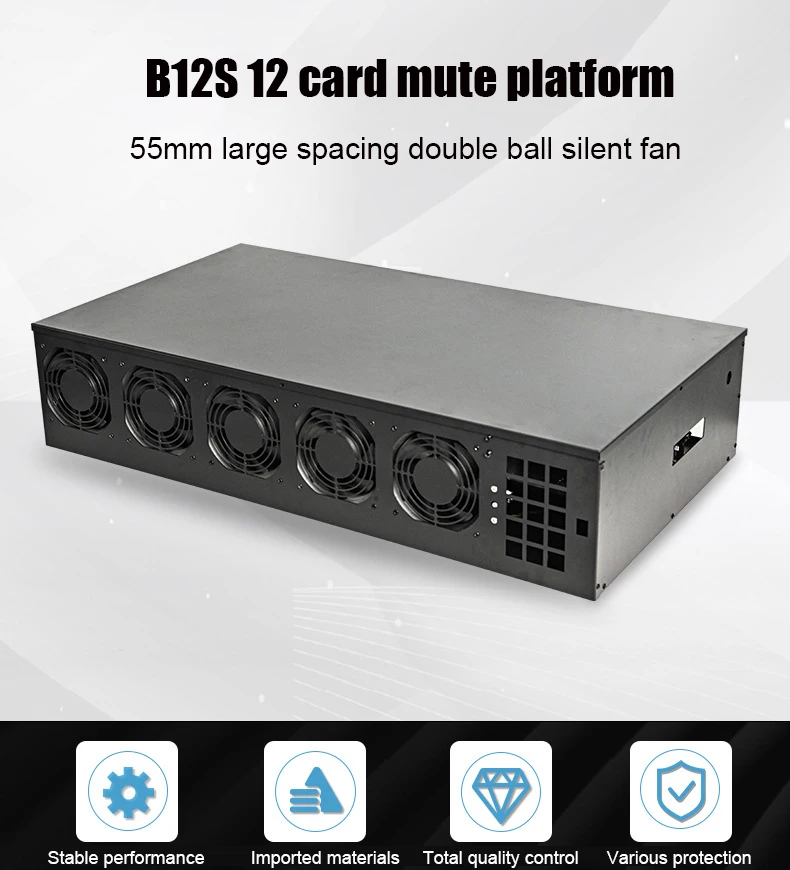 Материнская плата Jieshuo B75 бесшумная 12 карт