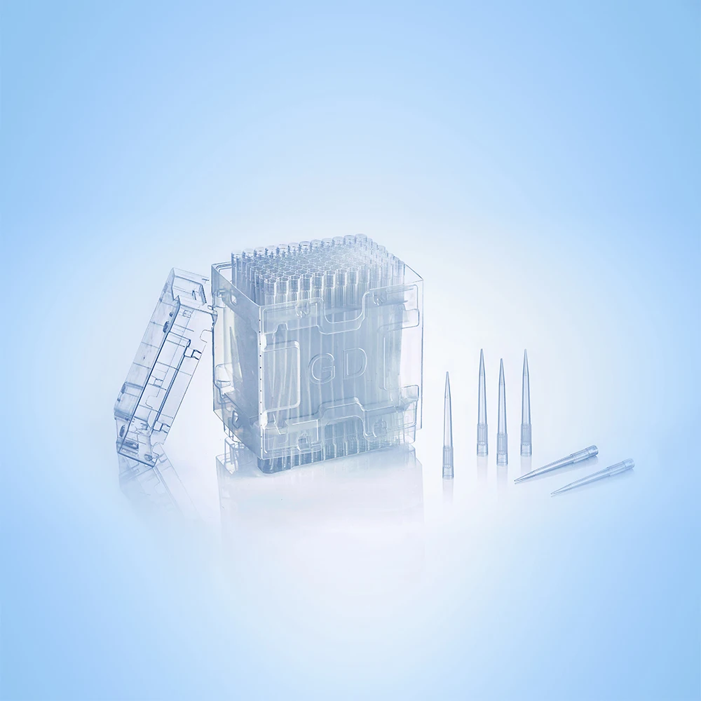 Laboratory Pipette Filter Tips Plastic 10UL Pipette Tip Box Packing