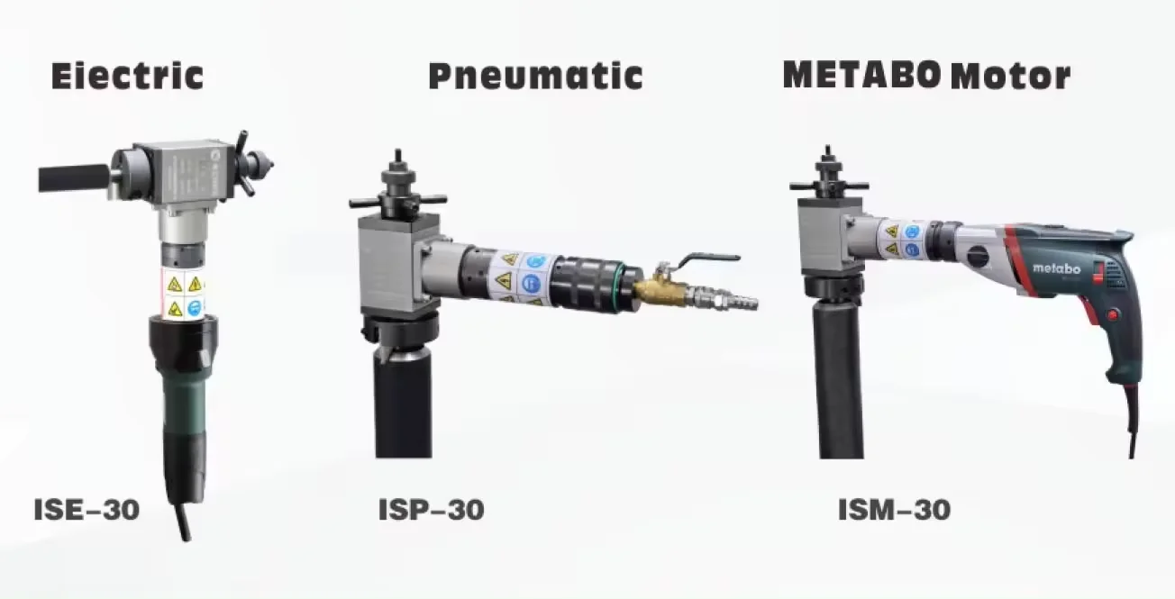 ISE-30 inside Mounted Portable Electric Steel manual Pipe Beveling Machine 18-28mm