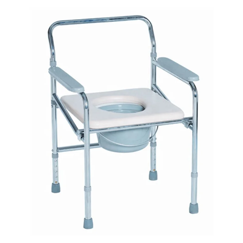 Hospital used commode toilet chair elderly patient disable wheelchair plastic foldable bedpan movable shower bathroom price