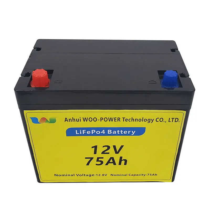 Factory Recommend Buying 12V 75Ah Lithium Ion Battery Pack Lifepo4 BMS Battery For Solar Energy Storage System