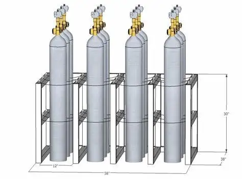 
Popular Sale CGA Chinese Standard High Pressure Steel Gas Cylinder, Oxygen Medical Tank 