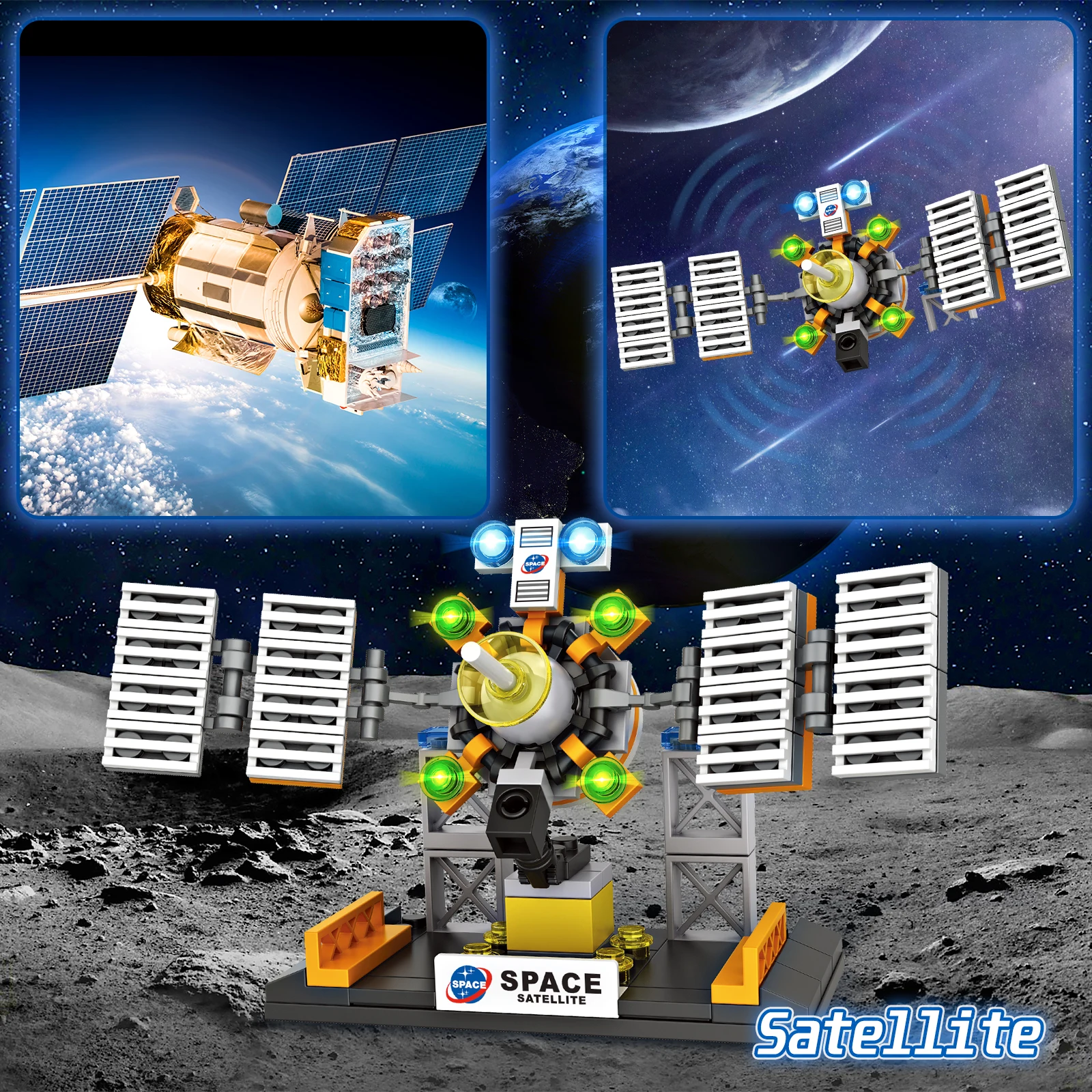 ENP 455PCS STEM Aerospace City Space Exploration Toys Building Blocks Kit Toy For boy and girl best gifts with Storage Box