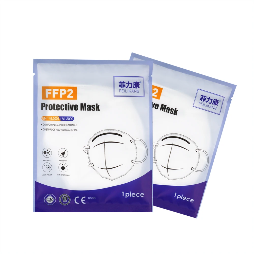 
Feilikang European warehouse ffp2 without valve earloop mask CE certificate FFP2 mask 