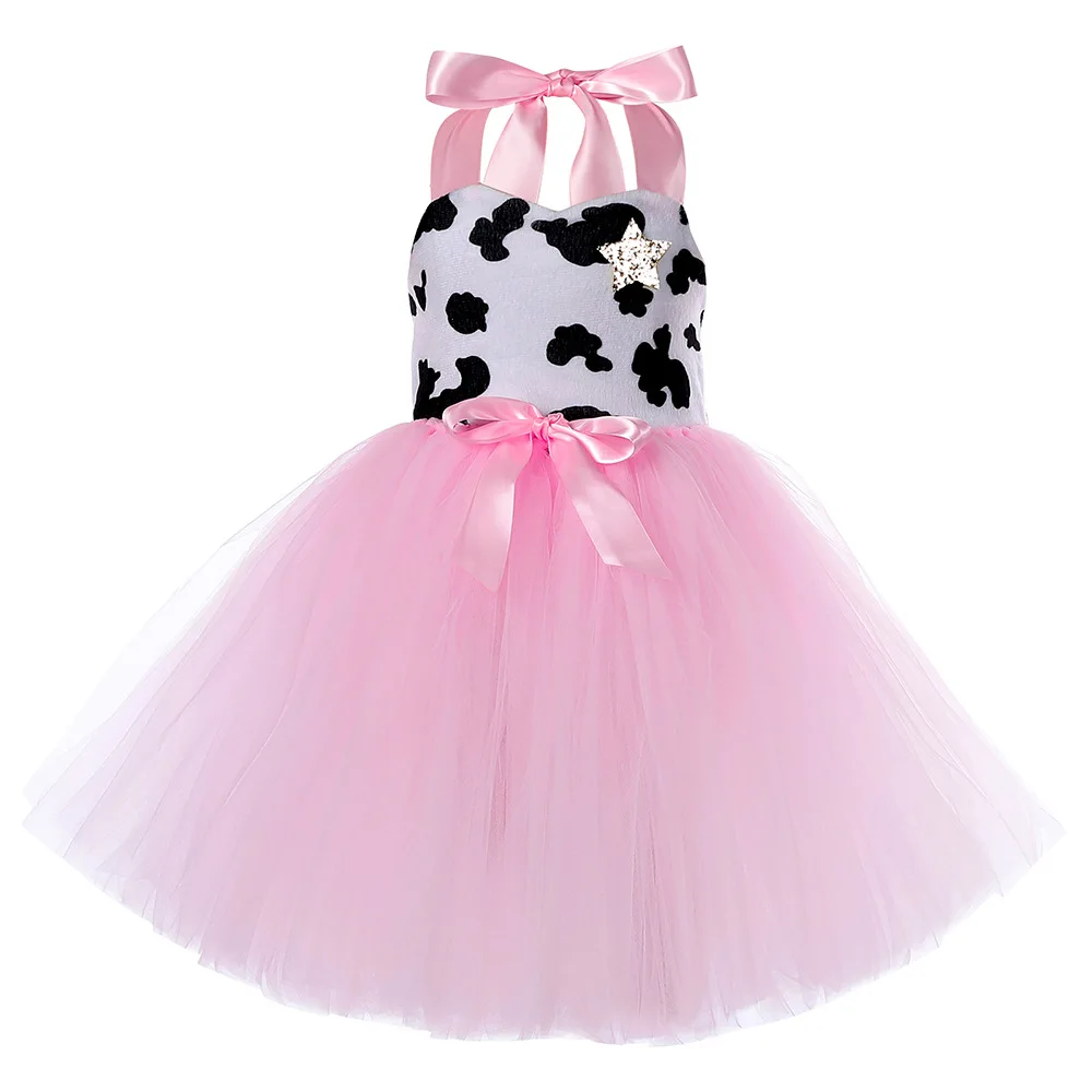 Cowgirl Costume for Girls with Bandana Cowboy Hat Easter Birthday Party Dress Up Dress